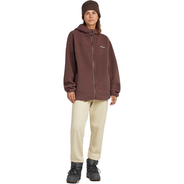 2026 O'Neill Womens Must-Have Long Full Zip High Pile Fleece 1350095 - Purple Gray
